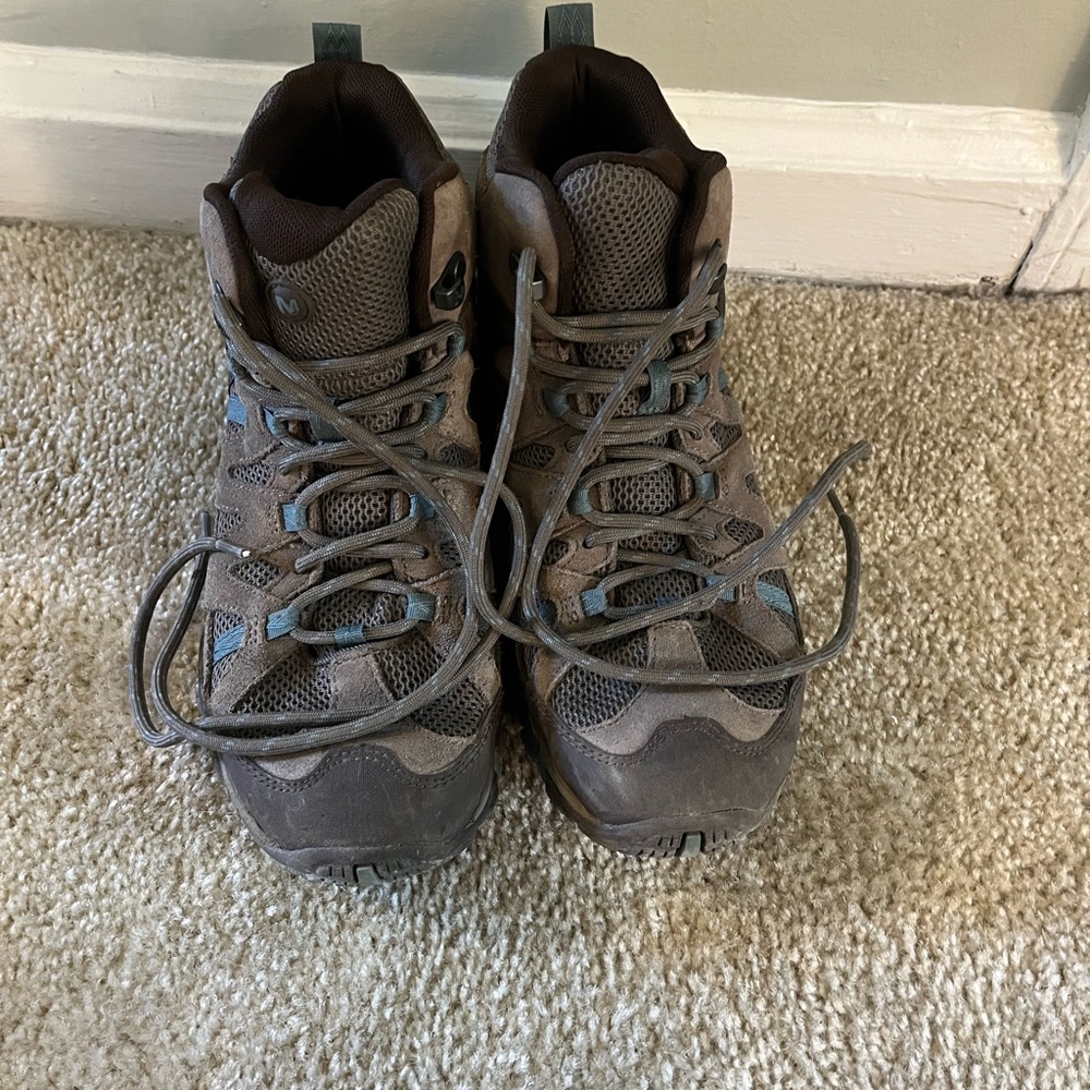 Merrell Waterproof Brown and Gray Boots Moab 3 Mid